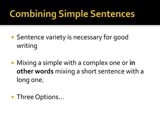 Beyond the simple sentence | PPSX