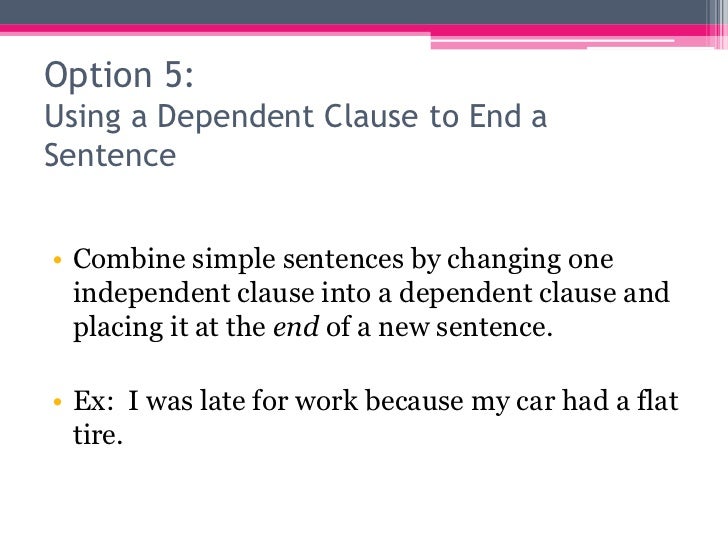 Beyond the simple sentence (subordination)