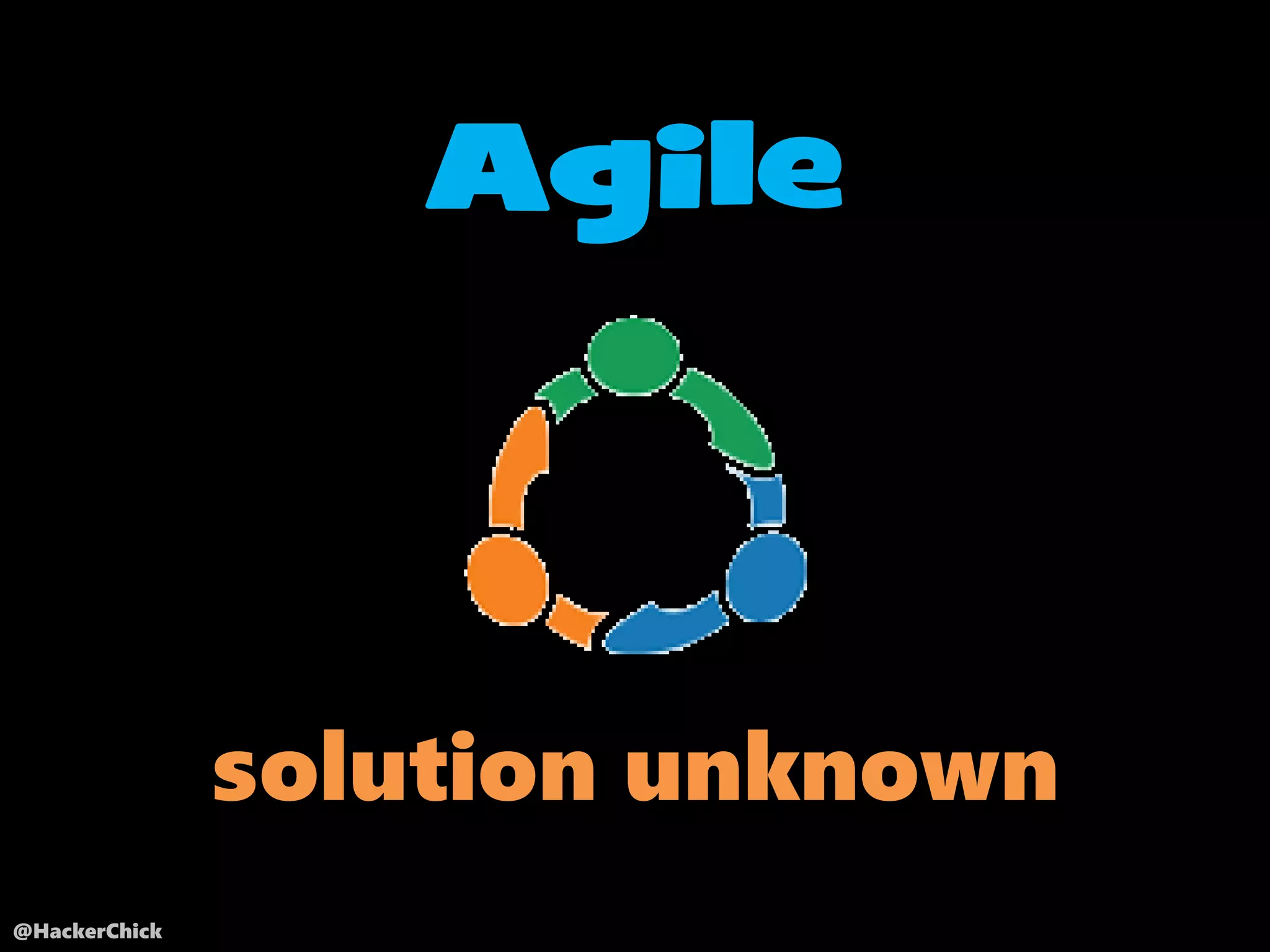 @HackerChick
Agile
solution unknown
 
