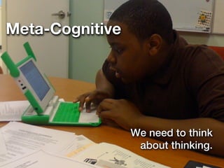 Meta-Cognitive




                 We need to think
                  about thinking.
 