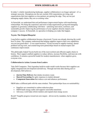 Beyond Transactions: Smart Supplier Collaboration Transforming ...