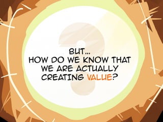 BUT…
HOW DO WE KNOW THAT
WE ARE actually
CREATING VALUE?

 