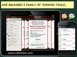 And released a family of thinking tools…

www.a3thinker.com	
  

 