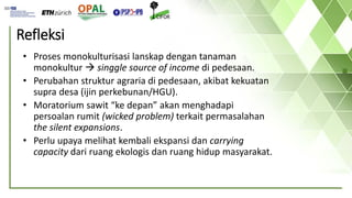 Ekspansi perkebunan kelapa sawit dan dinamika sosio-ekologis pedesaan