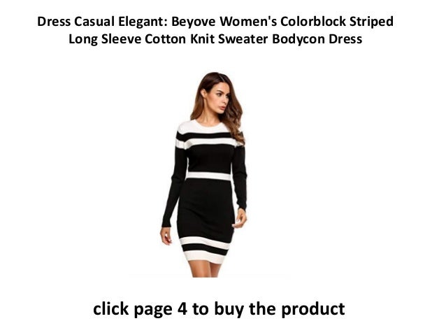 Best Elegant Casual Dress Code Beyove Women S Colorblock Striped Long