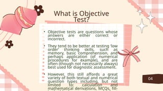 Comprehensive Guide to Objective Tests and Table of Specification in ...