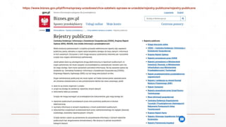 https://www.biznes.gov.pl/pl/firma/sprawy-urzedowe/chce-zalatwic-sprawe-w-urzedzie/rejestry-publiczne/rejestry-publiczne
 