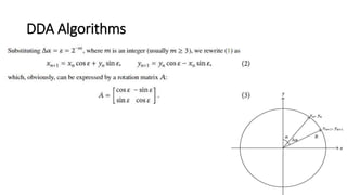 Computer Graphics Introduction To Curves | PPTX