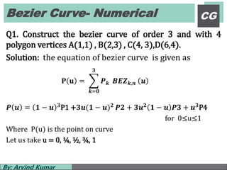 Bezier curve & B spline curve | PPTX