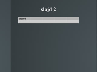 slajd 2
tabelka
 