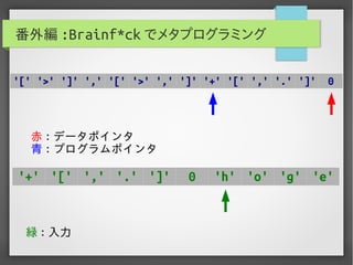 実用Brainf*ckプログラミング