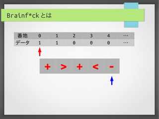 実用Brainf*ckプログラミング