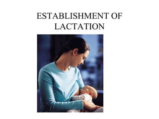 ESTABLISHMENT OF
LACTATION
 