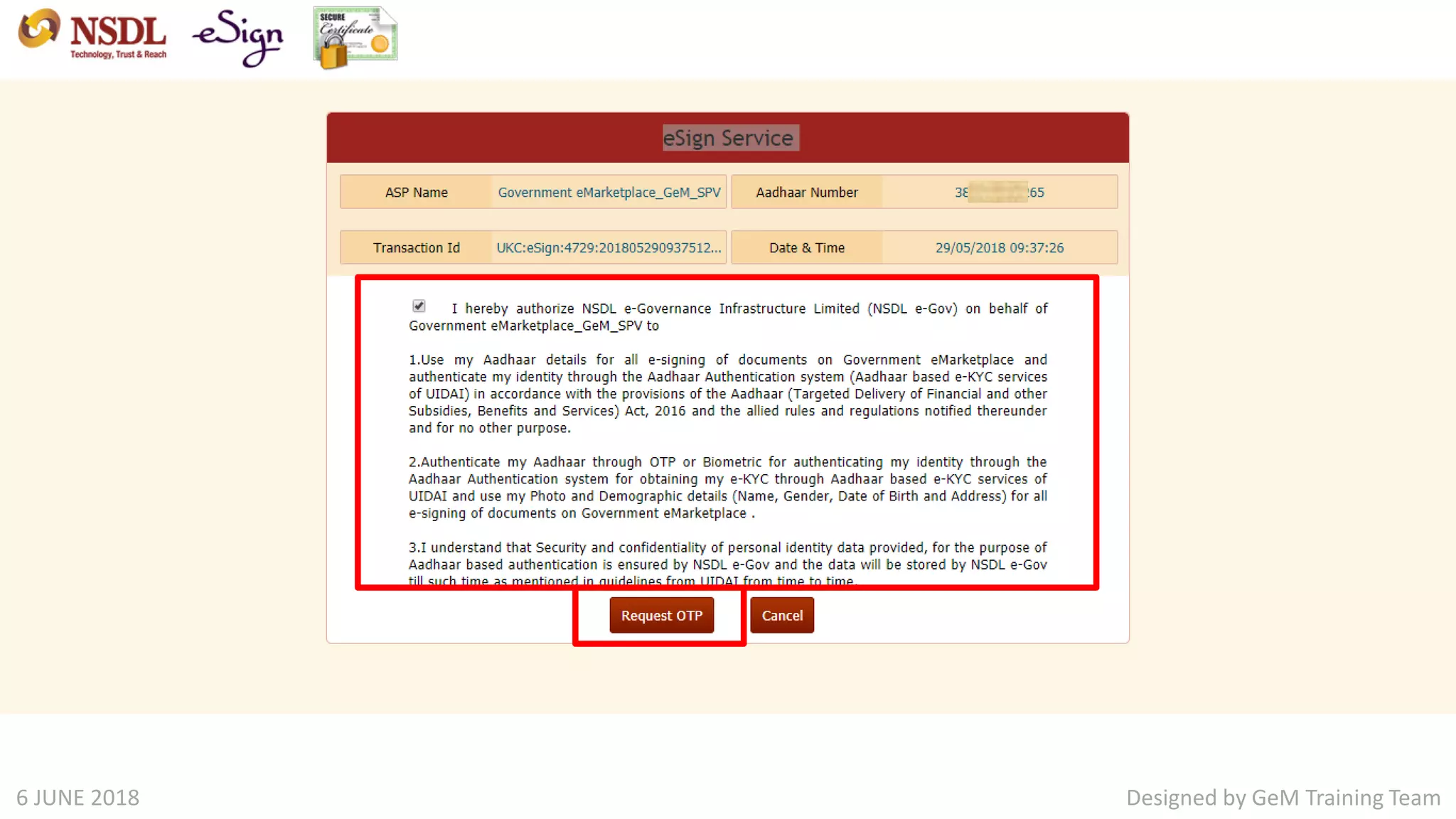 Designed by GeM Training Team6 JUNE 2018