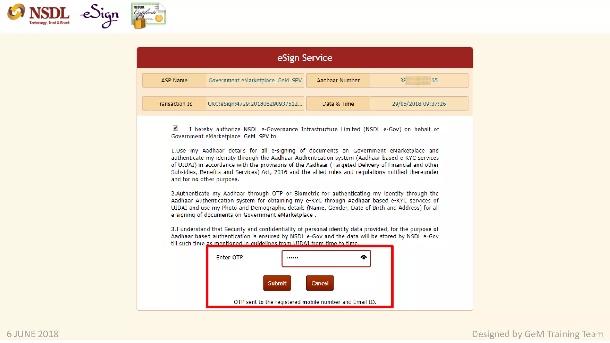Designed by GeM Training Team6 JUNE 2018