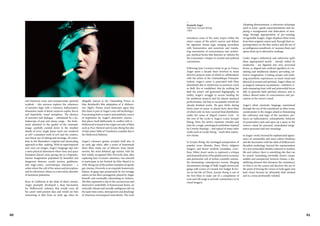 60 61
and historical icons and transpersonal, spiritual
symbols – this universe replaces the coherence
of narrative logic with a visionary, hallucinatory
dimension made of latent, mysterio-sophic forces
and hyperbolic visual metaphors. The absence
of narrative and dialogue – substituted by a ka-
leidoscope of pop and classic songs – the hedo-
nistic attention to the quality of the cinematic
image, carefully curated down to the smallest
details of every single frame (each one rendered
as self¬-contained work of art) and the creative,
non-linear use of editing and montage, all contri-
bute to the filmmaker's original and intoxicating
approach to film -making. With its superimposed
and cross-cut images, Anger's language taps into
a meta-physical dimension where time and space
limitation doesn't exist, giving rise to a hypnotic,
intense imagination populated by beautiful and
dangerous demons, scarlet women, goddesses,
and tragi-comic, carnivalesque characters – a
realm where the cult of the senses and perception,
and its subversion, shines in a marvelous disorder
of luminous pulsations.
Born in California at the dusk of silent cinema,
Anger promptly developed a deep fascination
for Hollywood's industry that would cross all
his career until present days and would see him
immersing in film from an early age when he
allegedly starred as the Channeling Prince in
Max Reinhardt's film adaptation of A Midsum-
mer Night's Dream (most historians agree that
this claim is part of Anger's own self mythology).
Functioning both as matrix and antithetic source
of inspiration for Anger's alternative cinema –
that places itself deliberately in conflict with it –
Hollywood is found at the origin not only of films
such as Puce Moment and Scorpio Rising but also
of that satiric bible of Tinseltown scandals that is
his Hollywood Babylon.
Anger's visionary genius revealed itself also at
an early age when, after a series of homemade
short films made out of leftovers from family
movies, the artist debuted, age sixteen, with his
first widely recognised film Fireworks that, after
capturing Jean Cocteau's attention, was selected
to participate to his Festival du Film Maud it in
1949. Being one of the earliest examples of openly
gay cinema, Fireworks is an exquisite homoerotic
fantasy of gang rape perpetrated by hot teenage
sailors on the film's protagonist, played by Anger
himself, and eventually culminating in violence.
The film represents a trip in the unconscious and
destructive underbelly of homosexual desire, an
erotically vibrant and sexually ambiguous tale (at
the same time comic, introspective and shocking)
of American stereotypical masculinity. The work
introduces some of the main tropes within the
entire corpus of the artist's oeuvre and defines
his signature dream logic merging surrealism
with homoerotica and esoterism and transla-
ting movements of consciousness into archety-
pal, mythical forms that function as vehicles for
the iconoclastic critique of societal and political
conventions.
Following Jean Cocteau's invite to go to France,
Anger spent a decade there involved in many
abortive projects some of which in collaboration
with the artists of the Cinémathèque Française.
Indeed, Anger's career is punctated with films
abandoned due to mysterious occurrences (such
as theft, fire or vandalism) that do nothing but
feed the artist's self generated hagiography. In
reality, Anger's struggle to secure funding for
his ambitious projects and his almost maniacal
perfectionism, led him to incessantly rework his
already finished works. He gave birth, during
thirty years of career, to almost forty short films
of which only six have received final distribution
under the name of Magick Lantern Cycle. At
the core of the cycles is Anger's iconic Scorpio
Rising. Here, the artist's cinematic rituality and
taste for a magic-astrological symbolism inspired
by Crowley theology – and typical of many other
works such as Lucifer Rising – reach their expres-
sive climax.
In Scorpio Rising, the montaged juxtaposition of
popular icons (Brando, Dean, Elvis), religious
imagery and fascist symbols (swastikas, cruci-
fixes, Hitler, Jesus) seems to represent a critique
and demystification of the phallocentric economy
and patriarchal cult of techno scientific rationa-
lity dominating contemporary society. Merging
documentary footage of Hells Angels motorcycle
gangs with scenes of a found, low budget B-mo-
vie on the life of Christ, Scorpio Rising is one of
the first films to make use of a compilation of
rock and roll songs to provide commentary to its
visual imagery.
Adopting détournement, a subversive technique
used in avant ¬garde experimentations and im-
plying a transgression and dislocation of mea-
nings through appropriation of pre¬existing,
recognisable images, Anger displaces these icons
from their original context and, through their su-
perimposition on the film surface and the use of
an ambiguous soundtrack, re¬assesses them and
opens them up to alternative readings.
Under Anger's alchemical and subversive spell,
these appropriated motifs - already reified by
modernity - are digested into new, perverted
forms, re-shaped into artificial signifiers of a to-
talizing and totalitarian idolatry pervading col-
lective imagination. Creating unique and totali-
zing synesthetic experiences, as much visual and
physical as mental and spiritual, Anger's films act
as magical, mesmeric incantations—initiatory ri-
tuals emanating from wild and primordial forces
able to generate dark spiritual odysseys and to
induce altered states of consciousness and per-
ception in the viewer's mind.
Anger's silent cinematic language, maintained
through the use of the soundtrack as often ironic
counterpoint to the images aimed at threatening
the coherence and logic of the narration, pro-
duces an hallucinatory, schizophrenic behavior
of postmodern taste and open up a space in the
viewer's mind for personal, unmediated imagi-
native processes and new meanings.
In Anger's work, beyond the sophisticated appea-
rance of commodity and mass culture fetishism
and the fascination with the idols of Hollywood's
decadent mythology, beyond the representation
of a new primordial rituality inherent to modern
life and culture, there is something else that can
be sensed. Something inevitably elusive creeps,
sudden and unexpected, between frames, a des-
tabilizing element that threatens the consistency
of what is on the screen and deceives the eye to
the point of forcing the viewer to look again and
look closer because he ultimately feels cheated
and in a sense profoundly violated.
<
Kenneth Anger
Still from Scorpio Rising
1964
 