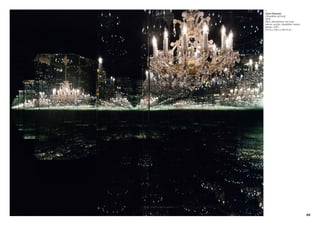 69
<
Yayoi Kusama
Chandelier of Grief
2016
Steel, alumunium, one-way
mirror, acrylic, chandelier, motor,
plastic, LED
353.8 x 556.3 x 481.8 cm
 