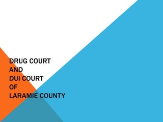 DRUG COURT
AND
DUI COURT
OF
LARAMIE COUNTY
 