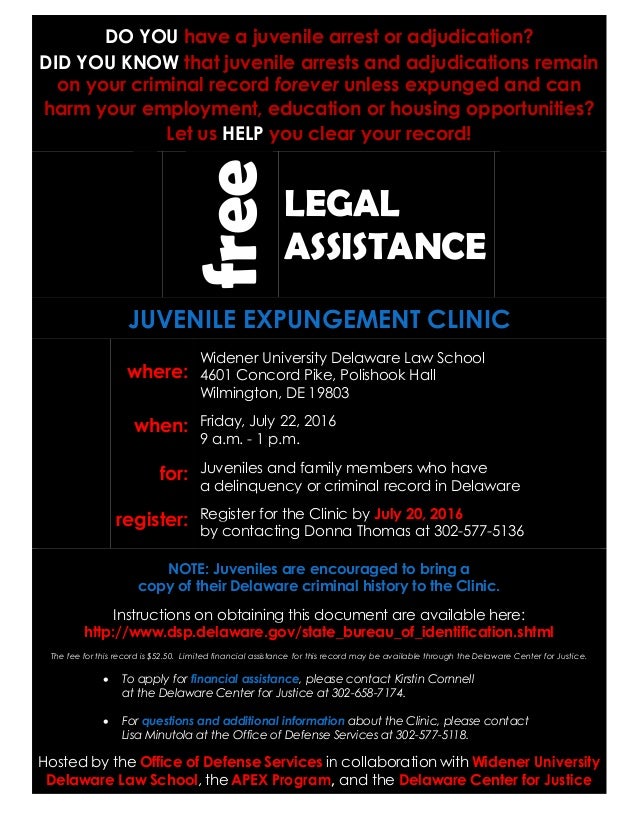 ods expungement clinic flyer pdf 1 distributing flyers in delaware
