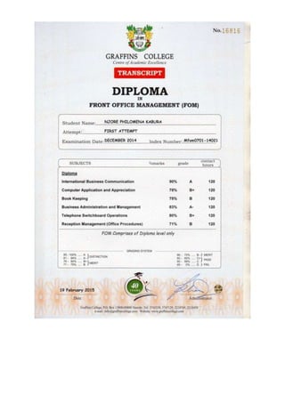 Most recent CV Philomena kabura-2016