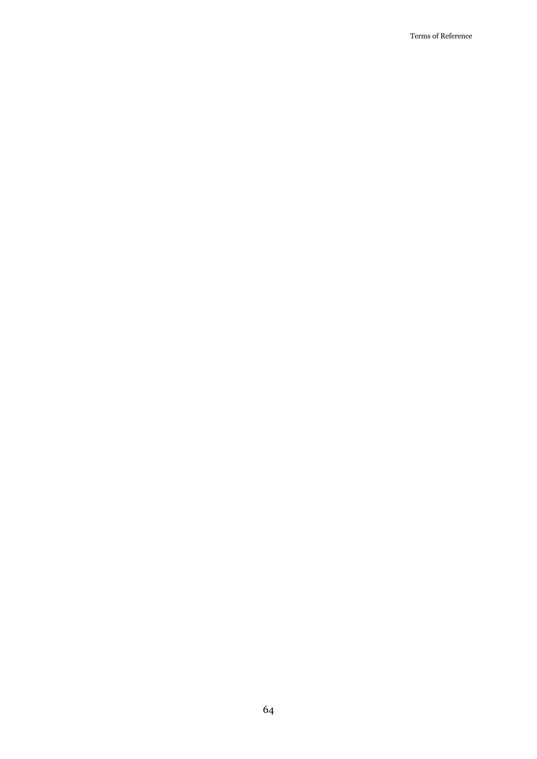 Terms of Reference
64
 