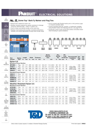 Panduit Dome-Top Barb Ty Marker & Flag Ties