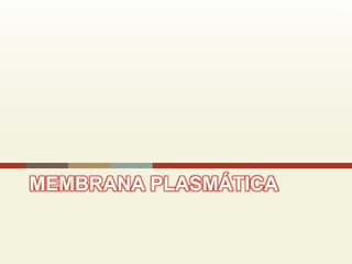 MEMBRANA PLASMÁTICA
 