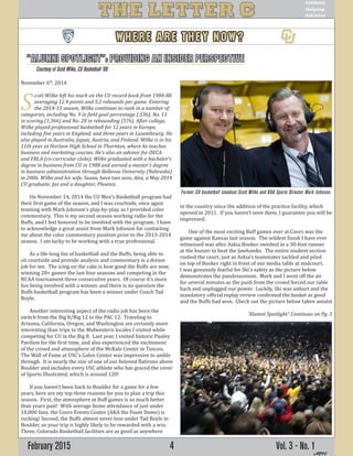 February 2015 4 Vol. 3 - No. 1
AJVE
Where are they now?
“Alumni Spotlight”: Providing an Insider Perspective
Courtesy of S...