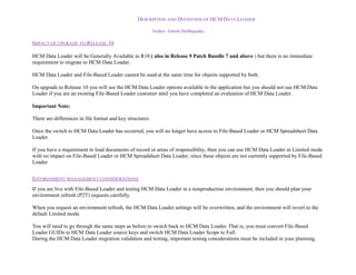 Description and Definition of HCM Data Loader | PDF