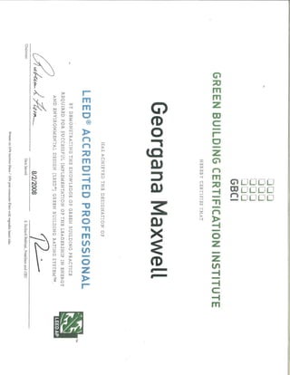 LEED AP Certificate