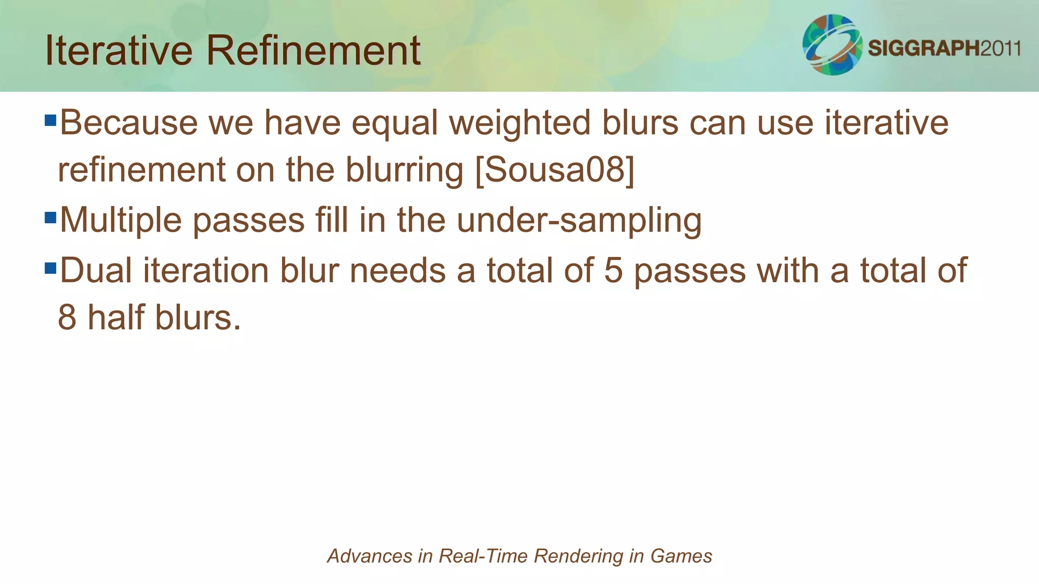 Real World Bokeh - DiscPhoto Courtesy of MohsinHasan 2011Advances in Real-Time Rendering in Games