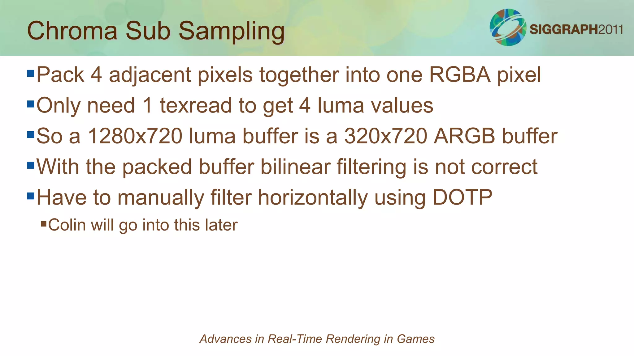 Hexagonal BokehAdvances in Real-Time Rendering in Games