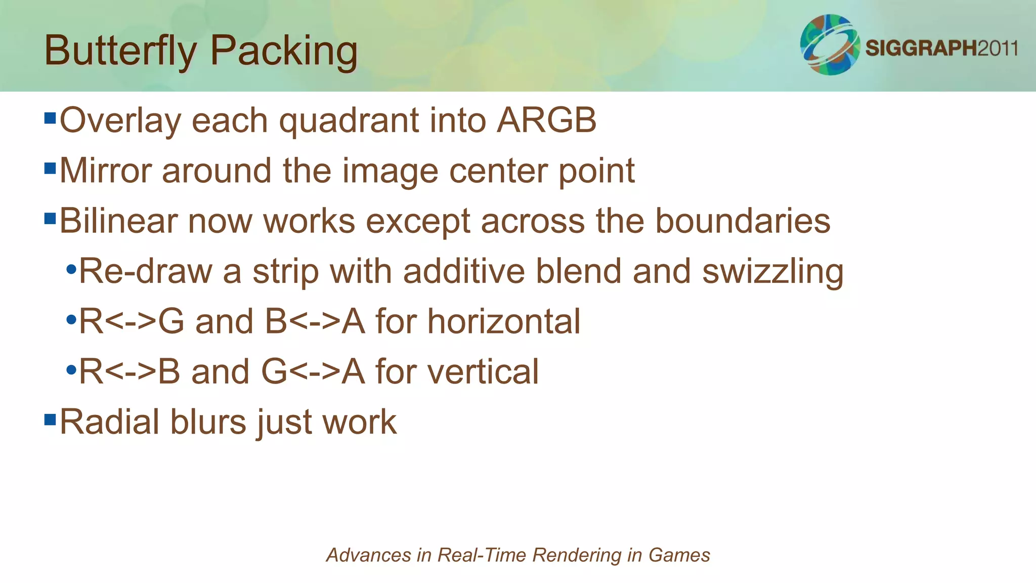 Hexagonal BokehAdvances in Real-Time Rendering in Games