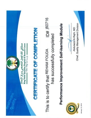 P.I Certificate