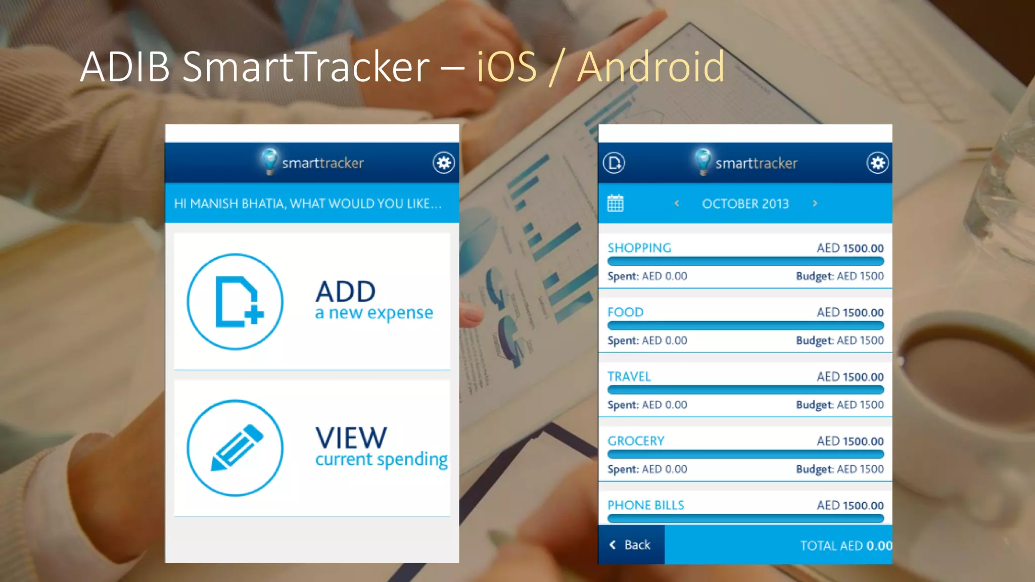 ADIB SmartTracker – iOS / Android
 