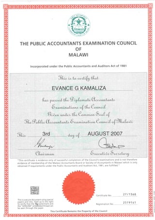 Evans kamaliza certificates(1)