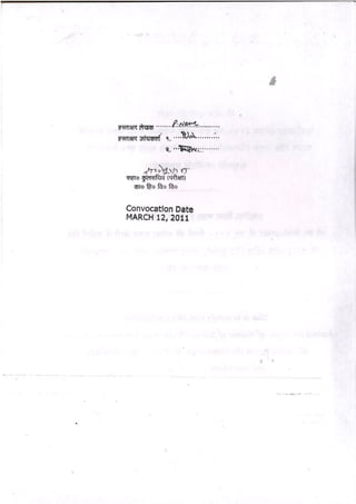 M.SC Tech Final Certificate | PDF