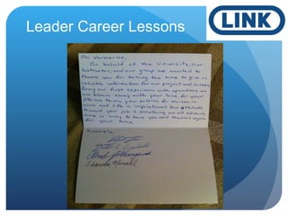 Leader Career Lessons
 