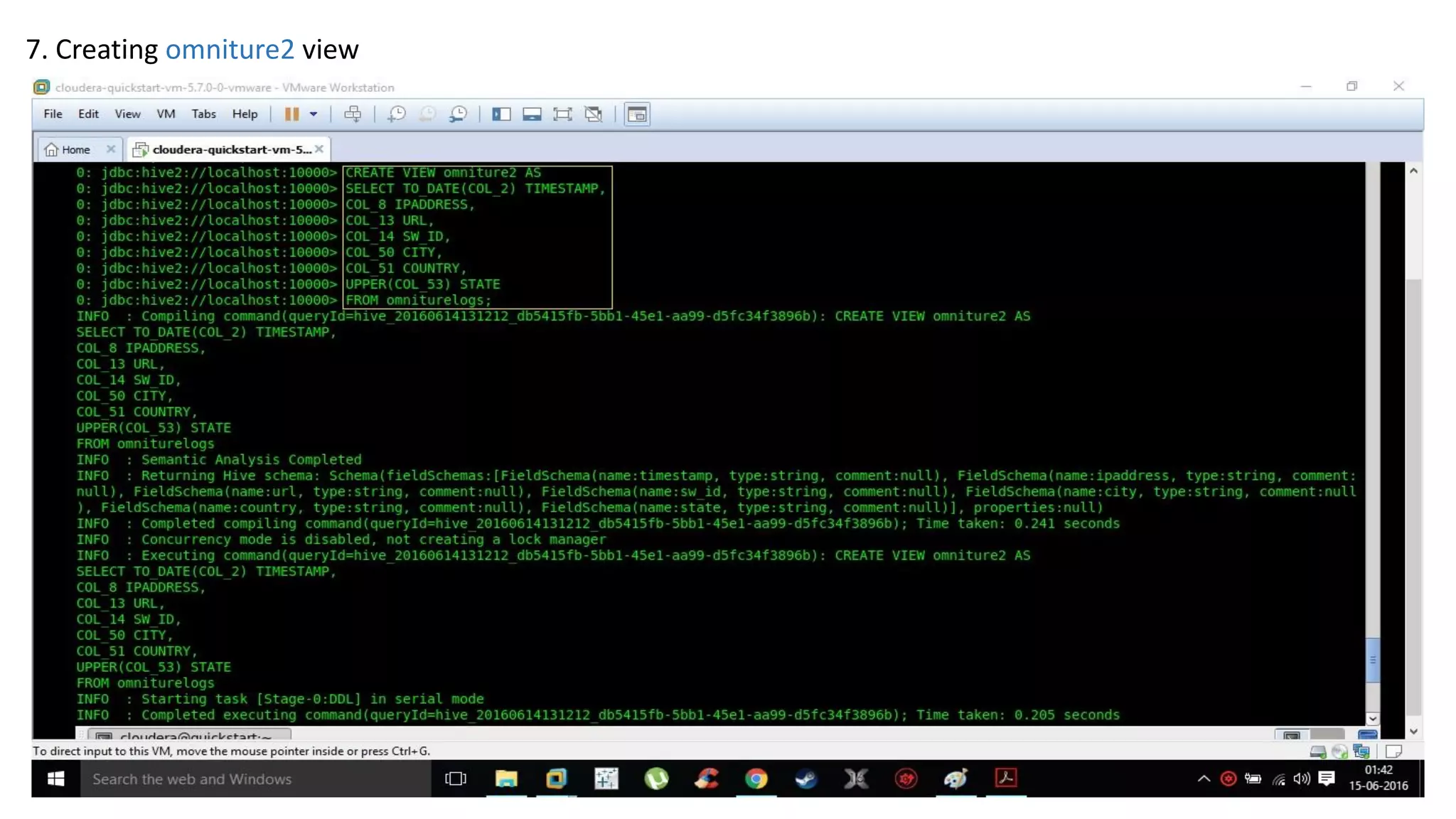 7. Creating omniture2 view
 