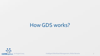 How GDS works?
20 August 2015 IntelligentWorkload Management, Ritika Nevatia 7
 