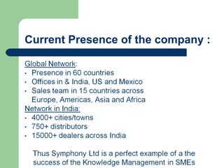 Current Presence of the company :
 