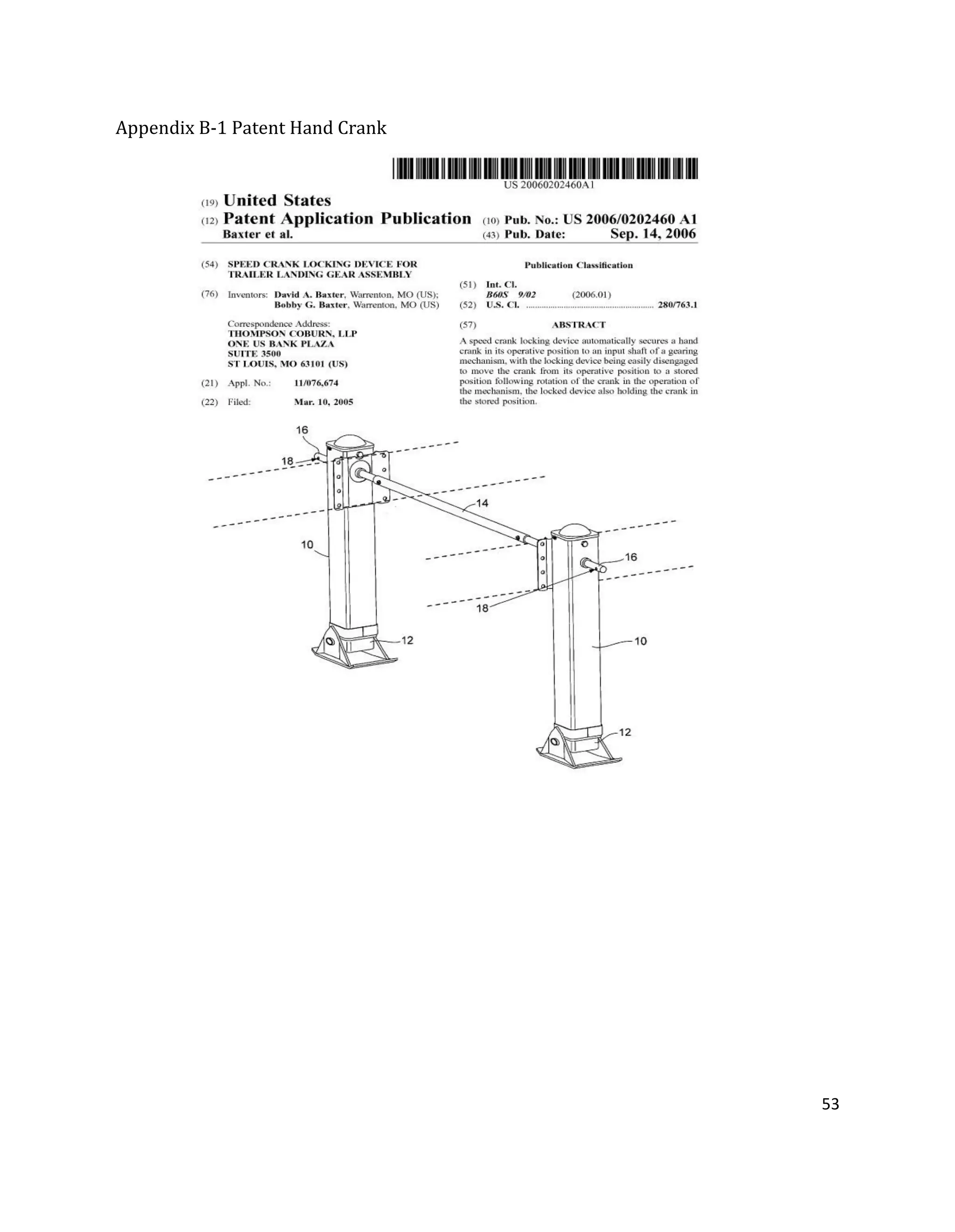 53
Appendix B-1 Patent Hand Crank
 