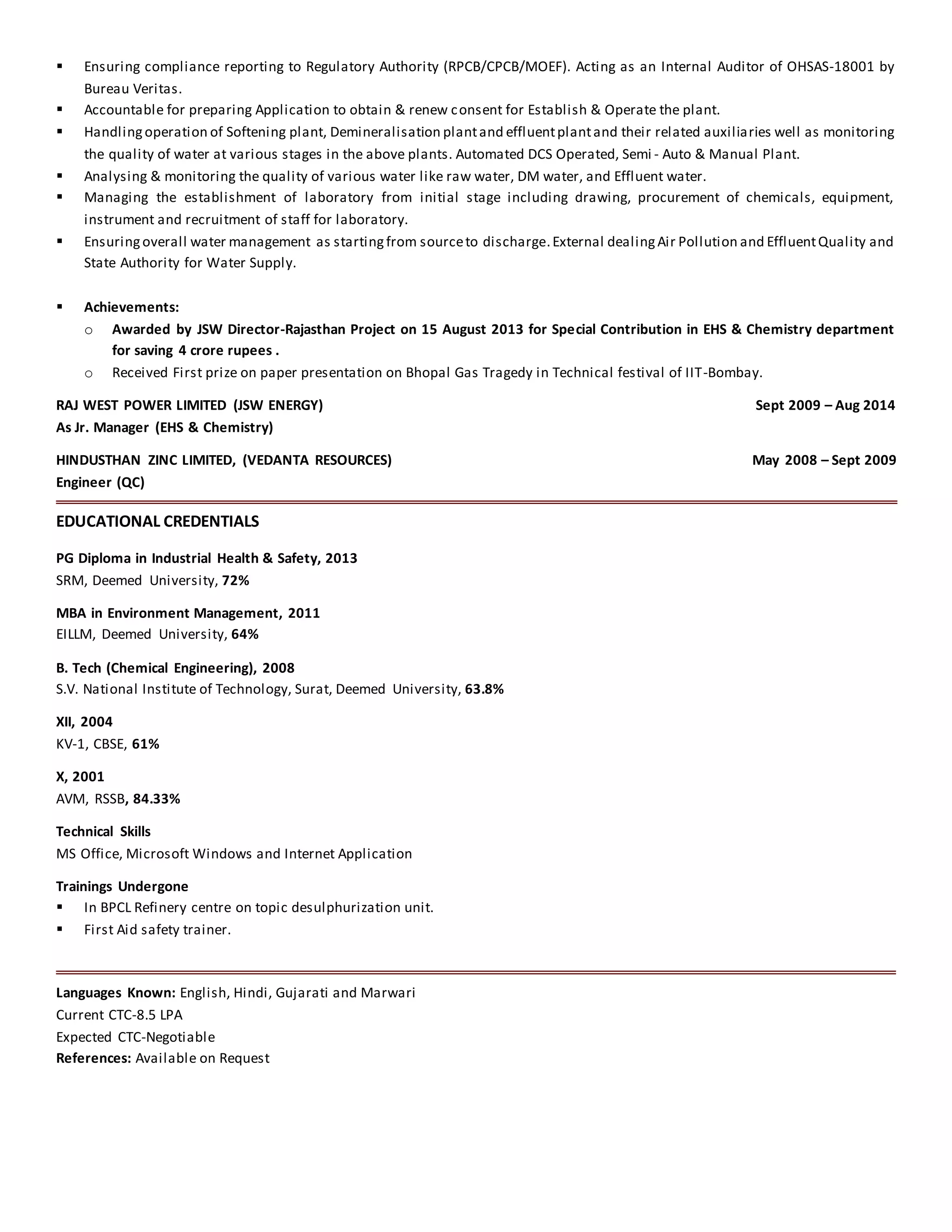 RAJENDRA JAIN CV+ | PDF