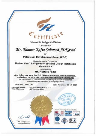 Modern HVAC Ref. System Design Installation & Maintenance Course | PDF