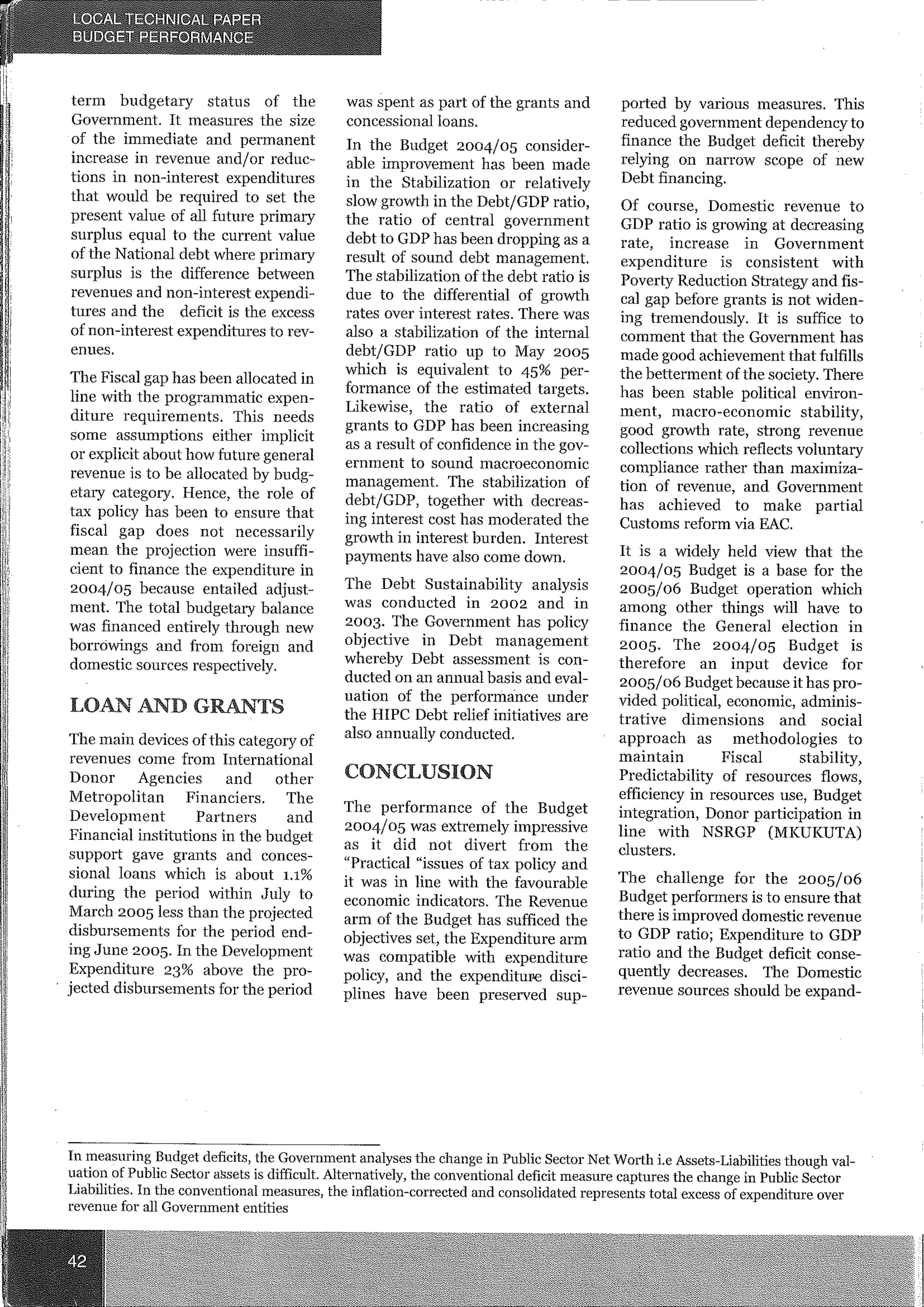 Analysis of the Budget(2)