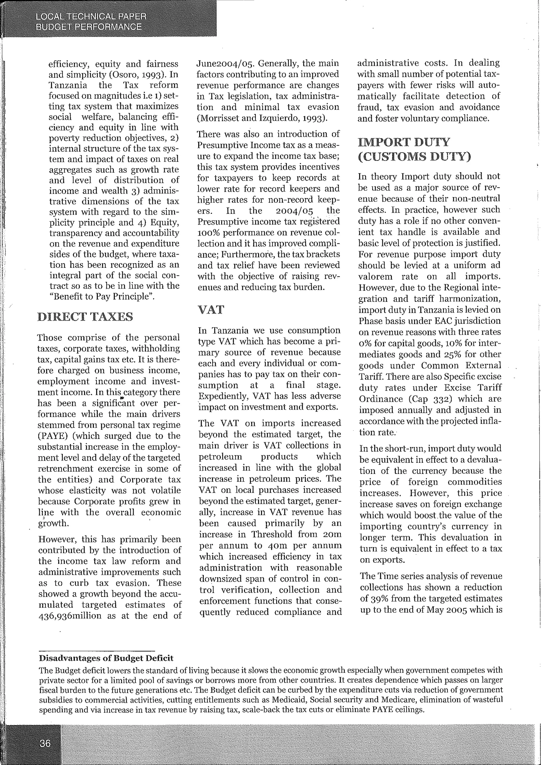 Analysis of the Budget(2)