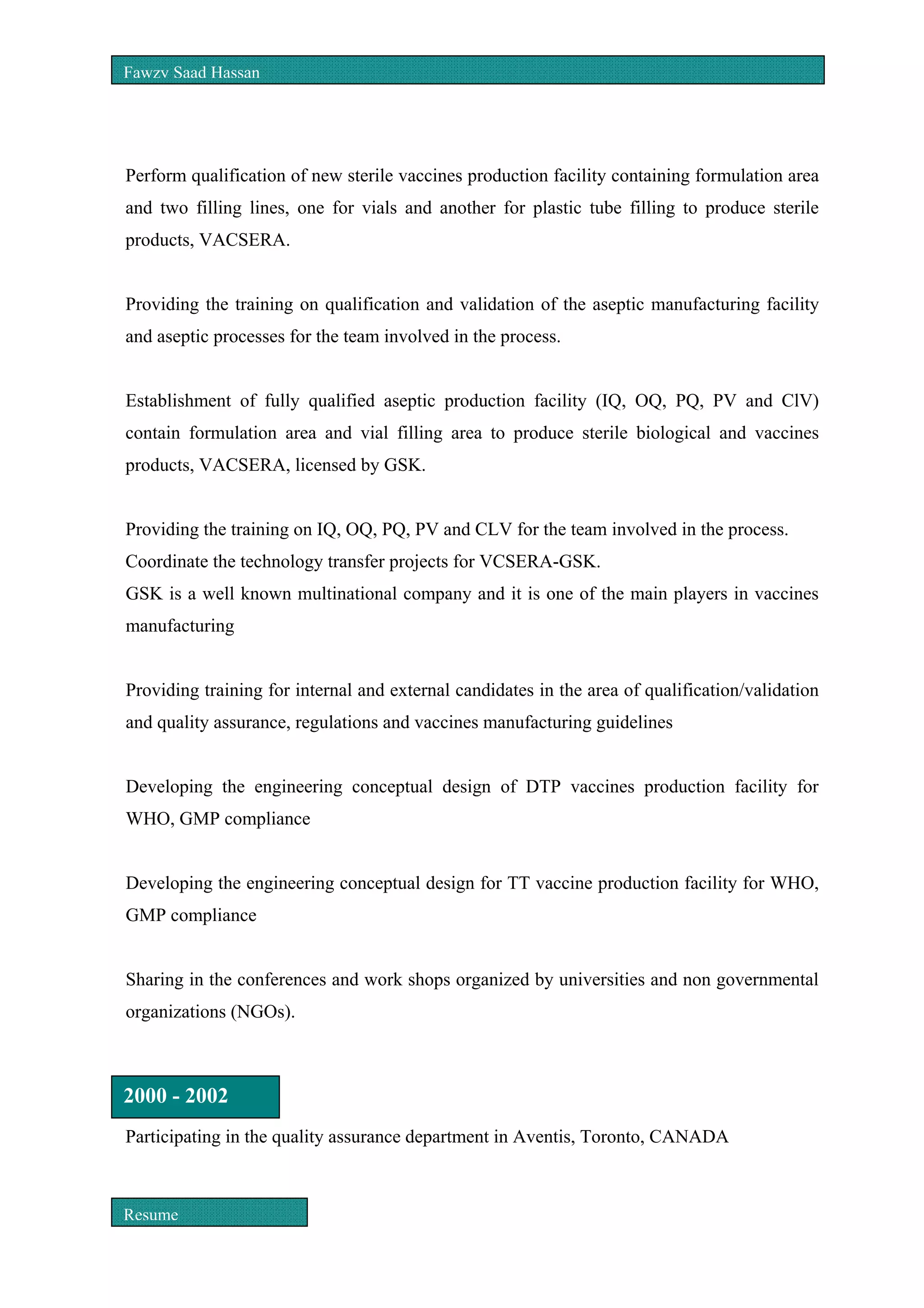 2015 Fawzy Hassan CV+ pro+train | PDF