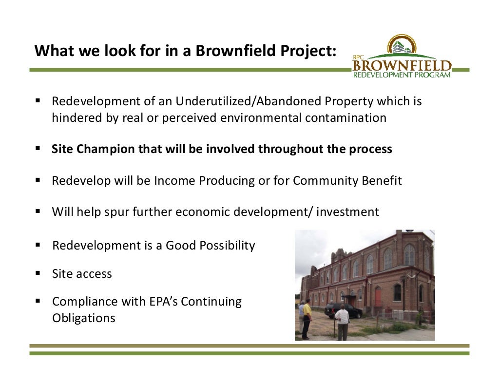Brownfields Redevelopment Case Studies