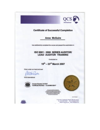 Lead Auditor ISO 9001