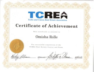 TCREA Certificate 1